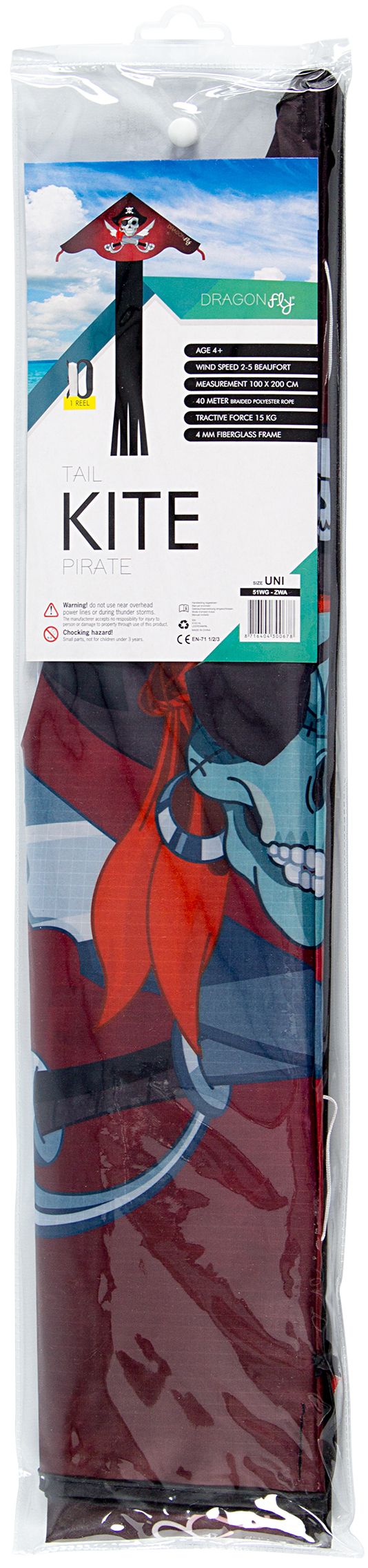 Aitvaras DRAGONFLY 51WG Tail Kite Pirate