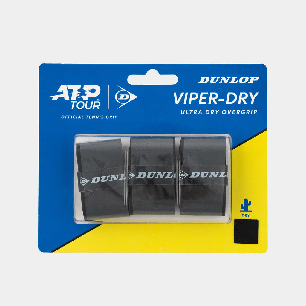 Teniso raketės virš. apvija DUNLOP VIPERDRY ATP overgrip, black