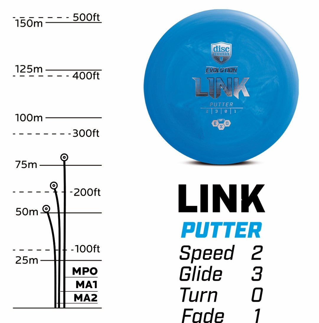 Diskgolfo diskas DISCMANIA SOFT EXO LINK Evolution Putter