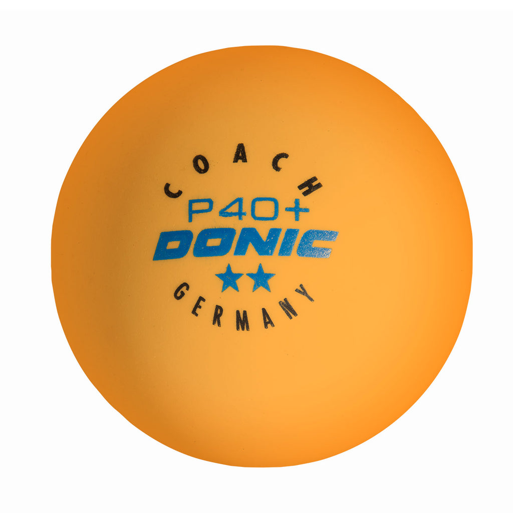 Stalo teniso kamuoliukai DONIC P40+ Coach orange 6vnt.