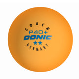 Stalo teniso kamuoliukai DONIC P40+ Coach orange 6vnt.