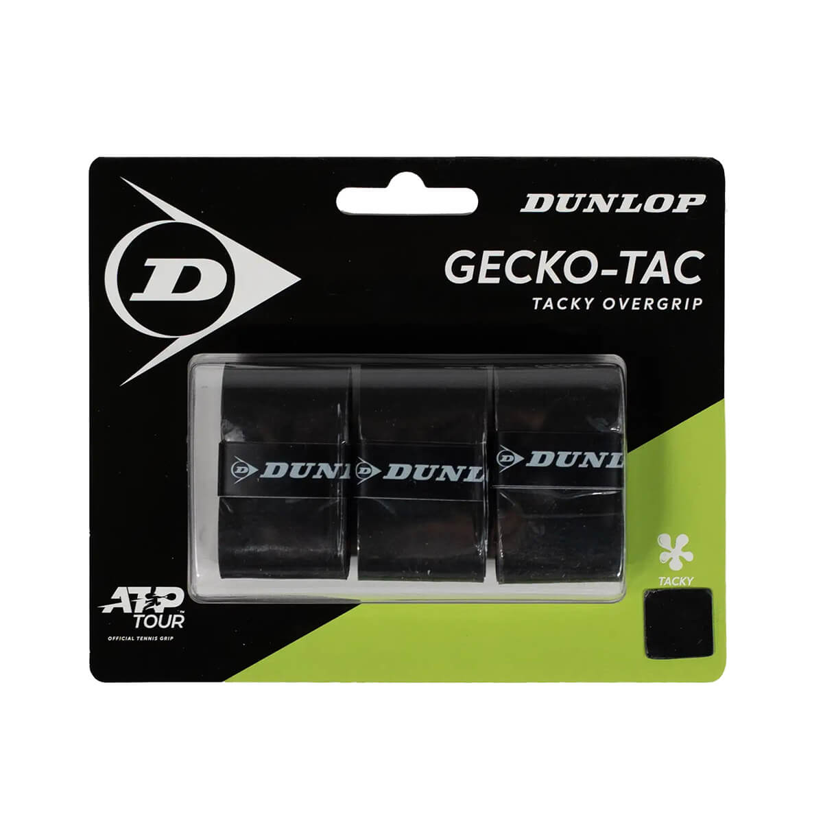 Teniso raketės virš. apvija DUNLOP GECKO-TAC ATP overgrip, black