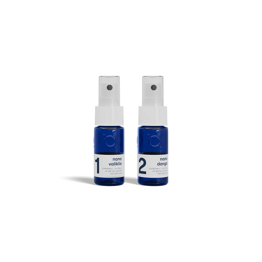 NANO danga chromui, plienui ir metaliniams paviršiams